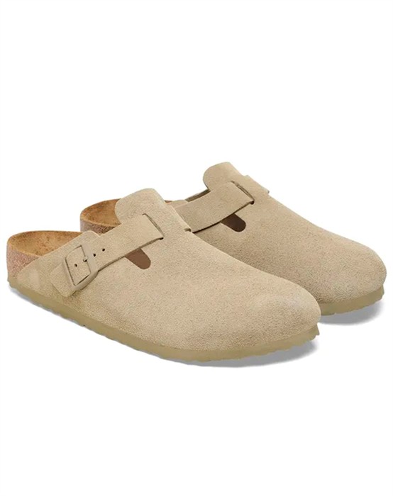 Boston Suede Lather Sandal - Faded Khaki